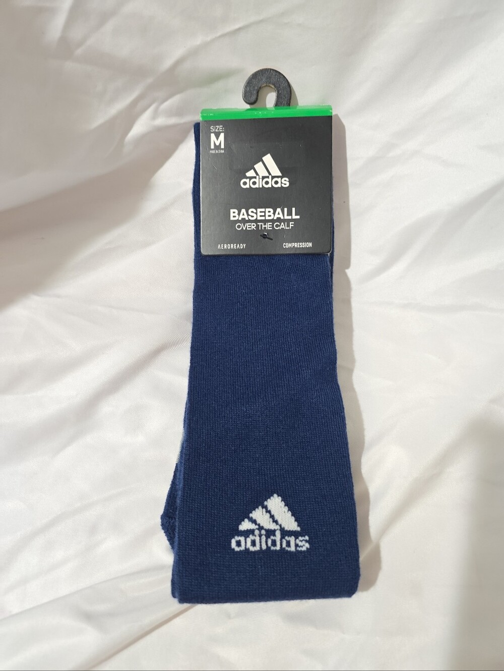 NWT Adidas Aeroready Men Baseball Over The Calf Compression Socks Blue Medium